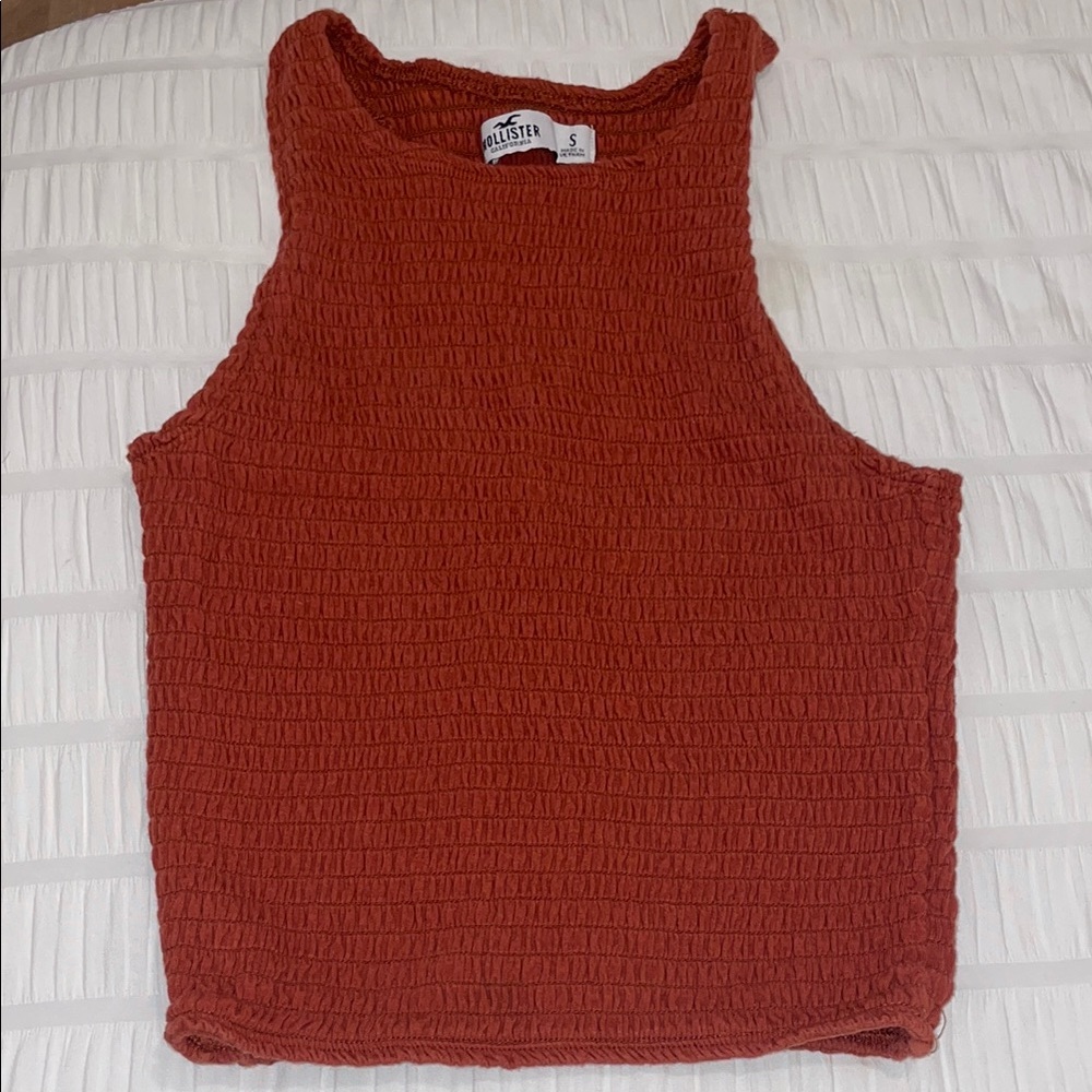 Hollister Smocked Red Tank Top